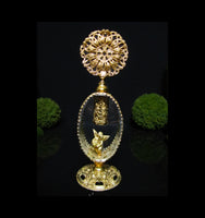Ormolu Perfume Bottle Gold Gilt French Filigree Gilt